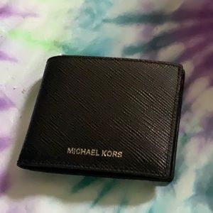 NWT Michael Kors Men’s Wallet Black Leather